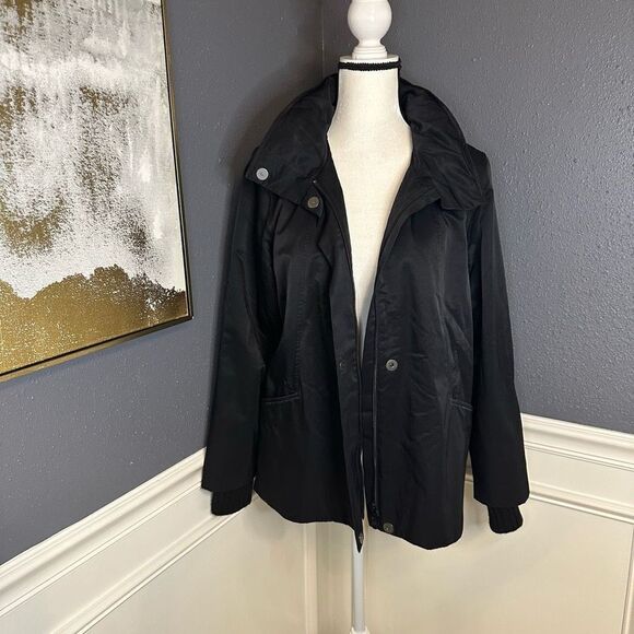 Eileen Fisher Mid Weight Transitional Coat in black - Picture 2 of 11